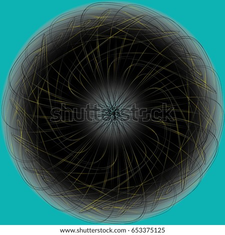 Pentagram of swirls vector EPS10