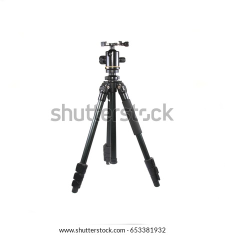 photo tripod isolated over white