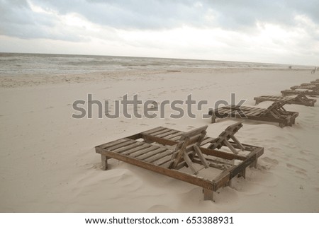 beach side wood chairs
