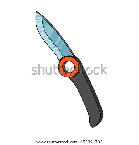 Knife for the rope.Mountaineering single icon in cartoon style vector symbol stock illustration web.