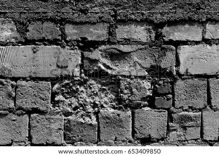 Old wall texture. The image of the wall, as a background. Image includes a effect the black and white tones.