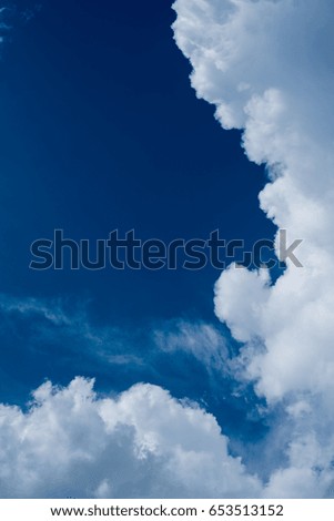 image of sky and white cloud on day time for background usage(vertical).