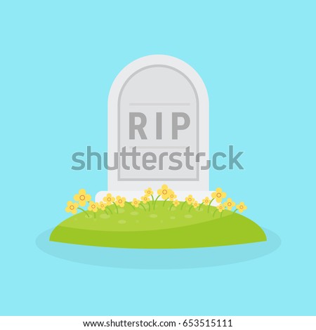 Grave flat icon Royalty-Free Stock Photo #653515111