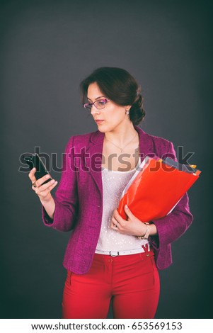 Young busy woman