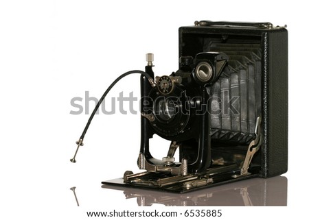 Vintage camera isolated on white