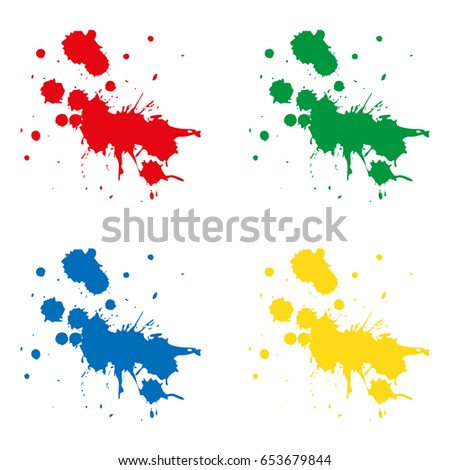 Colored paint drops vector