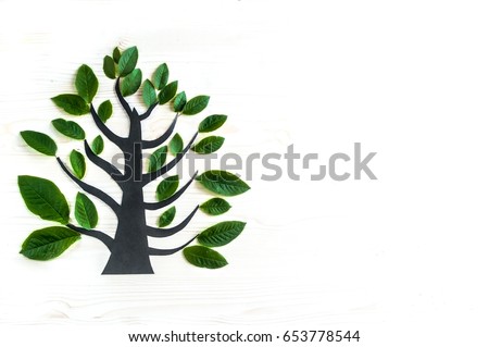 A beautiful fantasy symbolic tree . Symbol of peace and family.
Environment,  forest restoration , ecosystem, ecology. Background with space for text