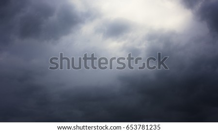 Storm clouds in the sky above the city