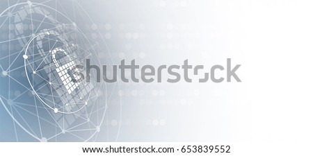 Cyber security and information or network protection. Future cyber technology web services for business and internet project Royalty-Free Stock Photo #653839552