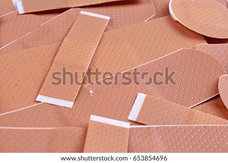 Adhesive plaster for skin injury or any skin  damage concept.