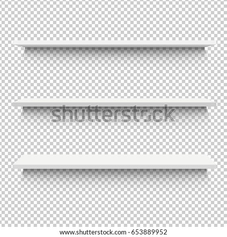 White Shelf, Vector Illustration Royalty-Free Stock Photo #653889952