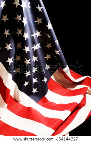 Draped United States Flag