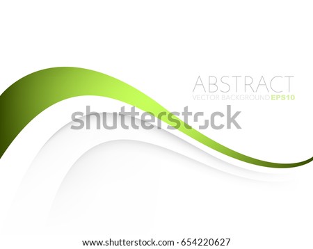 Green curve line vector background with white curve and space for text and message design
