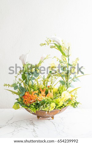 flower bouquet in vase decoration in a room