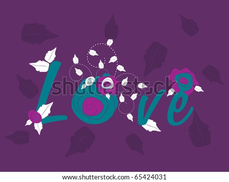 romantic vector illustration for love