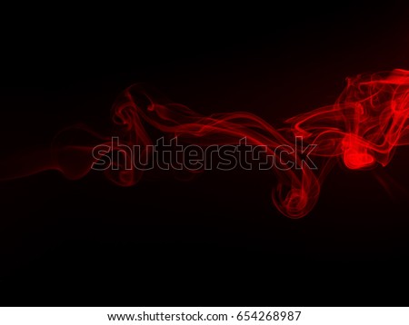 red smoke abstract on black background