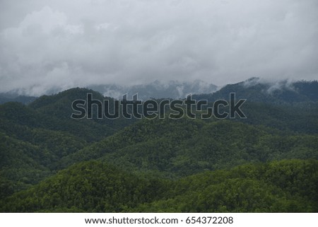 The Nature and Blue Sky with Mountain