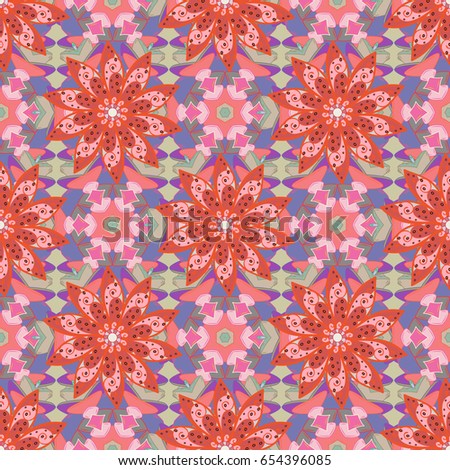 Vector textile print for bed linen, jacket, package design, fabric and fashion concepts. Seamless pattern with flowers. Floral watercolor seamless background.