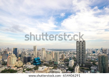 cityscape of Bangkok city skyline , landscape Thailand 