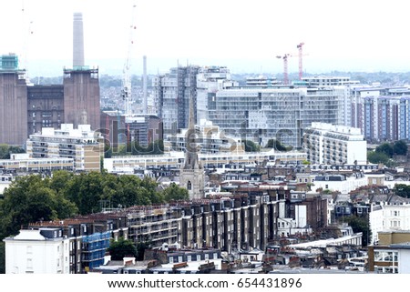 Different skyline of London.