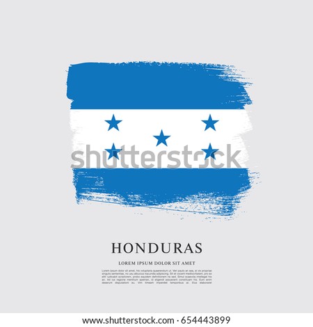 Flag of Honduras, brush stroke background