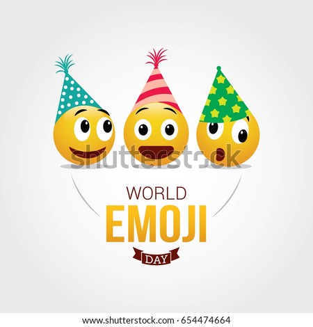 World Emoji Day Vector Illustration Royalty-Free Stock Photo #654474664