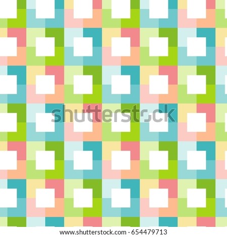Seamless pattern with squares. Abstract colorfull background with a geometric figures