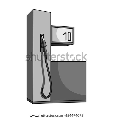 Gas station for cars.Car single icon in monochrome style vector symbol stock illustration web.