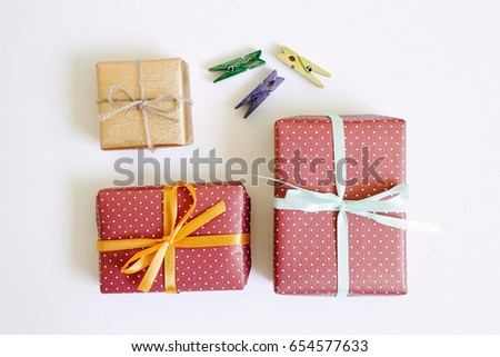 Lots of Gift boxes on white background