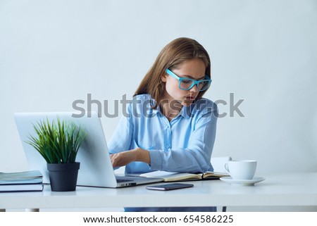 Business woman working                               