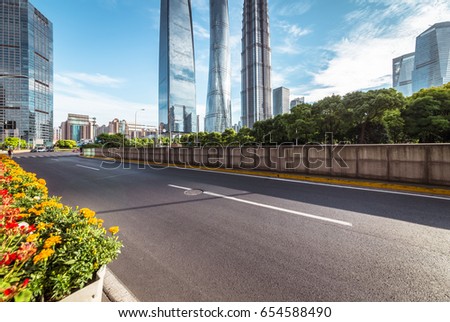 The modern building of the lujiazui, Shanghai,China
