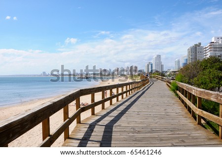 Beach in Punta del Este, Uruguay Royalty-Free Stock Photo #65461246