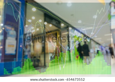 Stock Market Analysis with shop background