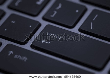close up, enter button on keyboard