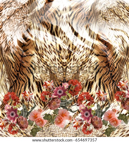 flower leopard background