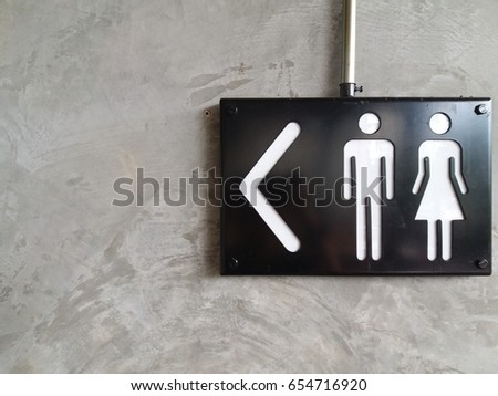toilet signs, Loft style concept