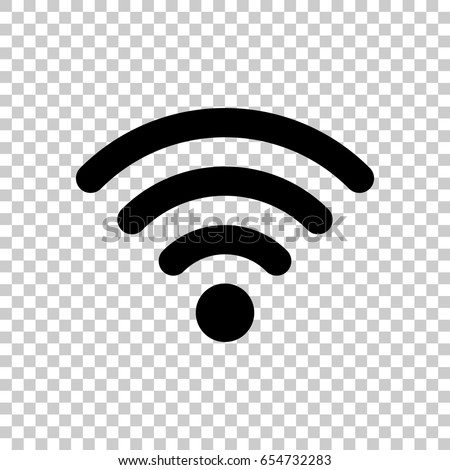 Wifi icon isolated on transparent background. Black symbol for your design. Vector illustration, easy to edit. Royalty-Free Stock Photo #654732283