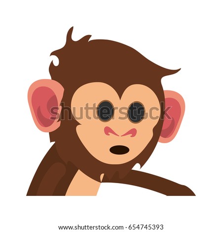 cute expressive monkey cartoon  icon image 