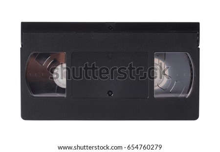 Old, obsolete video cassette vhs on a white background. Isolated