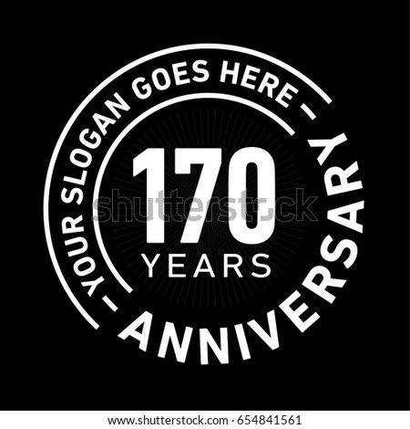 170 years anniversary logo template. Vector and illustration.