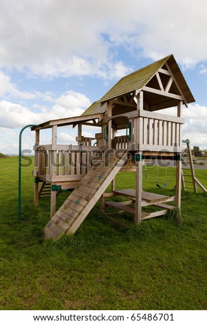 Wooden children's playground, UK.