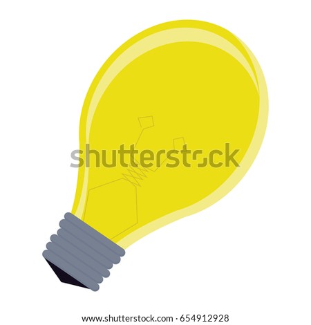 Isolated lightbulb on a white background, Vector illustration
