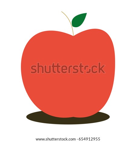 Isolated apple on a white background, Vector illustration