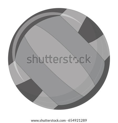Isolated chalk style volleyball ball sketch, Vector illustration