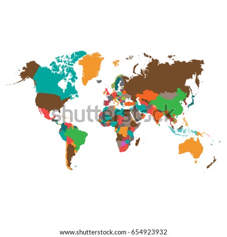 World Map Vector, World map-countries vector on White background.