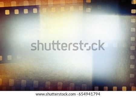 Film negative frames background, copy space
