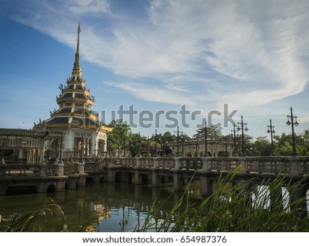 thai pavillion on Middle Water in evening