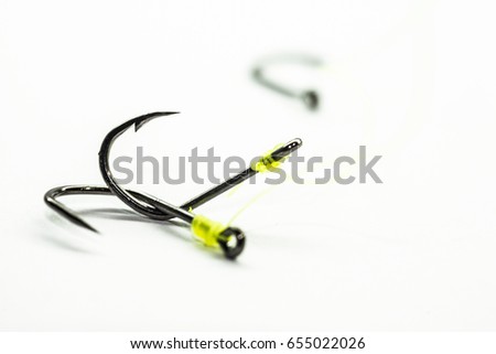 Hook without bait With white backdrop