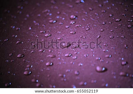 drop water on purple background 