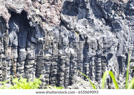Daepo Jusangjeolli cliff, Jeju island, south Korea